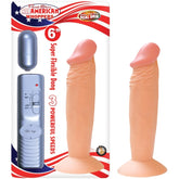 6 VIBRATING DONG WITH BULLET-FLESH